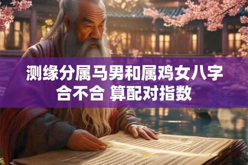 测缘分属马男和属鸡女八字合不合 算配对指数
