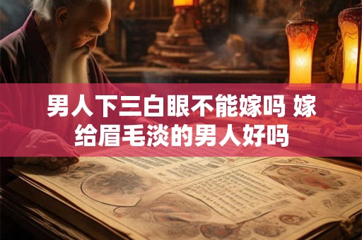 男人下三白眼不能嫁吗 嫁给眉毛淡的男人好吗