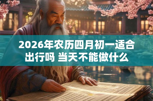 2026年农历四月初一适合出行吗 当天不能做什么