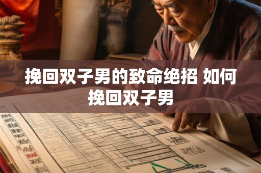挽回双子男的致命绝招 如何挽回双子男 挽回双子男的致命绝招 如何挽回双子男