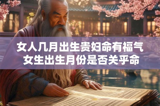 女人几月出生贵妇命有福气 女生出生月份是否关乎命运贵妇
