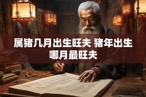 属猪几月出生旺夫 猪年出生哪月最旺夫