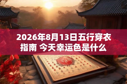2026年8月13日五行穿衣指南 今天幸运色是什么 2026年8月13日五行穿衣指南 今天幸运色是什么
