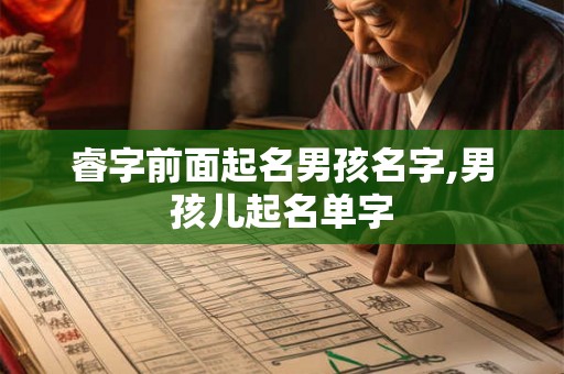 睿字前面起名男孩名字,男孩儿起名单字