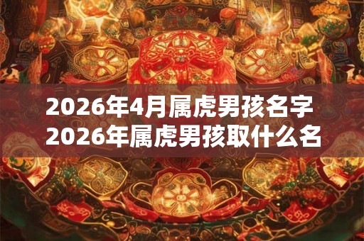 2026年4月属虎男孩名字 2026年属虎男孩取什么名字