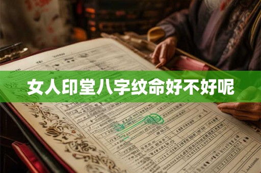 女人印堂八字纹命好不好呢 女人印堂八字纹命好不好呢