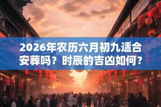 2026年农历六月初九适合安葬吗？时辰的吉凶如何？
