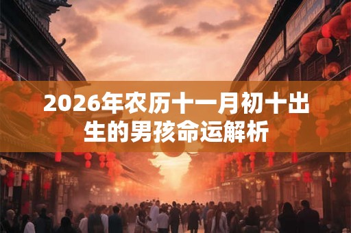 2026年农历十一月初十出生的男孩命运解析 2026年农历十一月初十出生的男孩命运解析