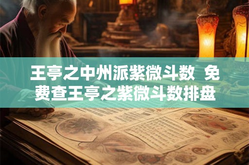 王亭之中州派紫微斗数 免费查王亭之紫微斗数排盘 王亭之中州派紫微斗数 免费查王亭之紫微斗数排盘