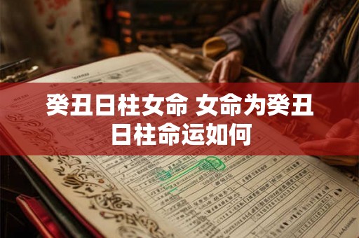 癸丑日柱女命 女命为癸丑日柱命运如何
