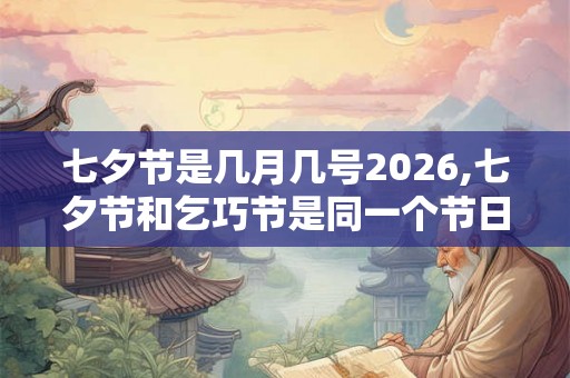七夕节是几月几号2026,七夕节和乞巧节是同一个节日吗？