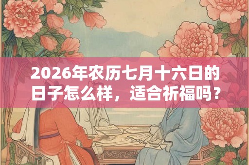 2026年农历七月十六日的日子怎么样，适合祈福吗？