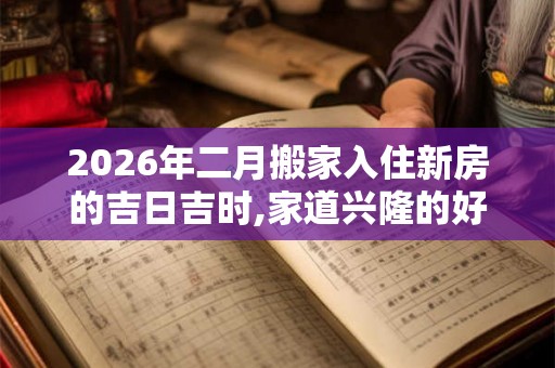 2026年二月搬家入住新房的吉日吉时,家道兴隆的好日子 2026年二月搬家入住新房的吉日吉时,家道兴隆的好日子