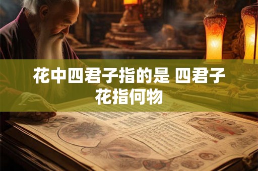 花中四君子指的是 四君子花指何物