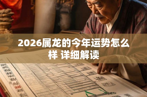 2026属龙的今年运势怎么样 详细解读