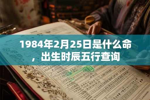 1984年2月25日是什么命，出生时辰五行查询