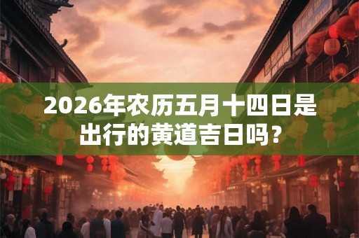 2026年农历五月十四日是出行的黄道吉日吗? 2026年农历五月十四日是出行的黄道吉日吗?