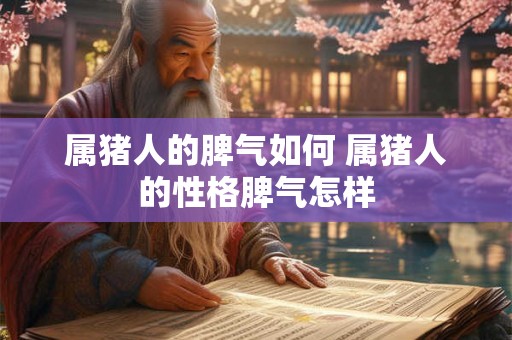 属猪人的脾气如何 属猪人的性格脾气怎样