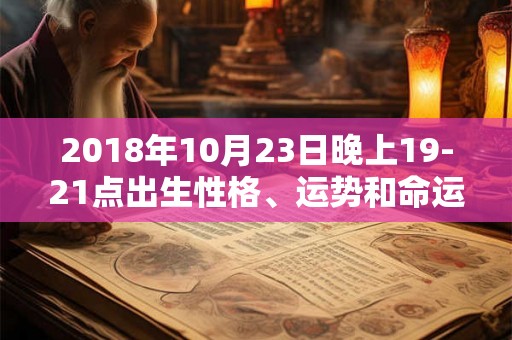 2018年10月23日晚上19-21点出生性格、运势和命运