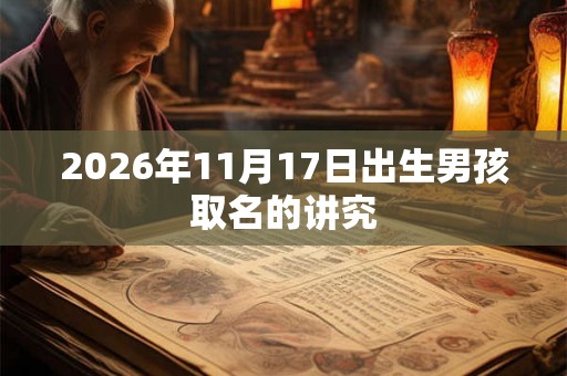 2026年11月17日出生男孩取名的讲究