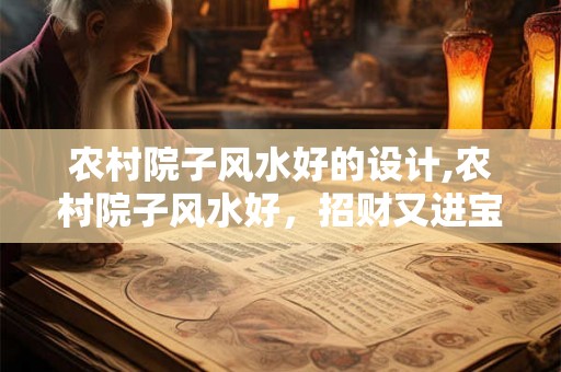 农村院子风水好的设计,农村院子风水好，招财又进宝！