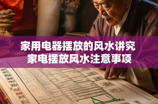 家用电器摆放的风水讲究 家电摆放风水注意事项 家用电器摆放的风水讲究 家电摆放风水注意事项