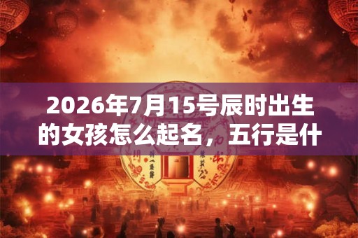 2026年7月15号辰时出生的女孩怎么起名，五行是什么？