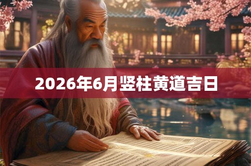 2026年6月竖柱黄道吉日