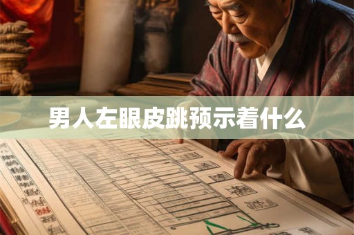 男人左眼皮跳预示着什么