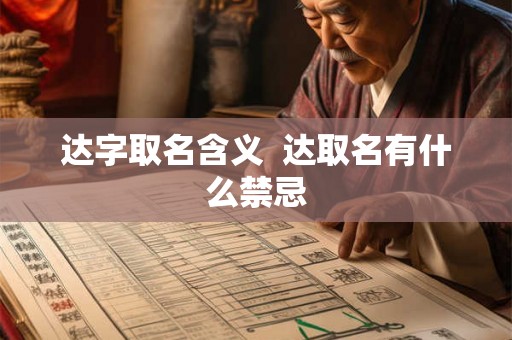 达字取名含义 达取名有什么禁忌 达字取名含义 达取名有什么禁忌