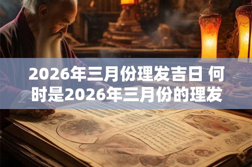 2026年三月份理发吉日 何时是2026年三月份的理发吉日