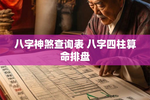 八字神煞查询表 八字四柱算命排盘