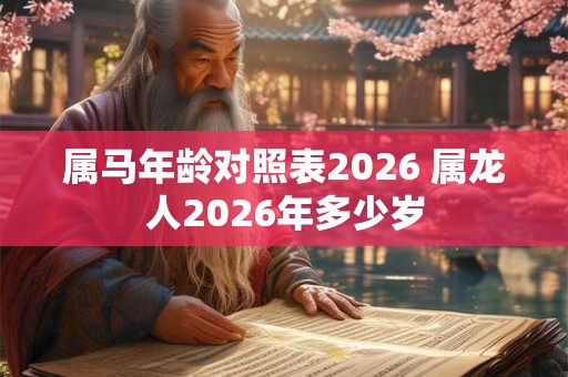 属马年龄对照表2026 属龙人2026年多少岁