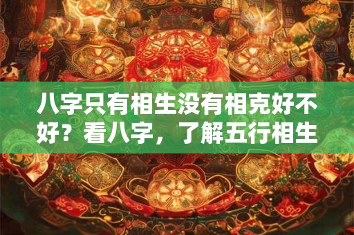 八字只有相生没有相克好不好?看八字,了解五行相生相克的原理 八字只有相生没有相克好不好?看八字,了解五行相生相克的原理
