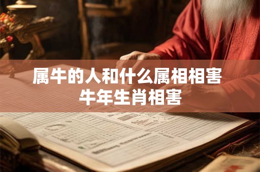 属牛的人和什么属相相害 牛年生肖相害
