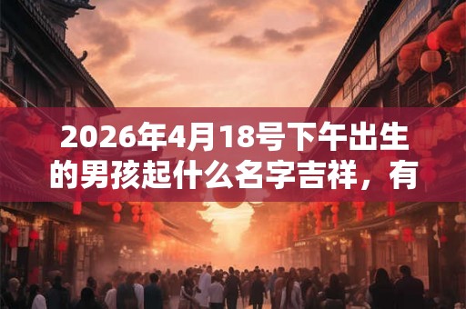 2026年4月18号下午出生的男孩起什么名字吉祥,有什么名字推荐? 2026年4月18号下午出生的男孩起什么名字吉祥,有什么名字推荐?