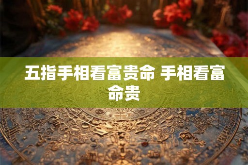 五指手相看富贵命 手相看富命贵