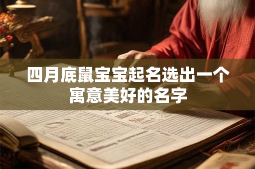 四月底鼠宝宝起名选出一个寓意美好的名字