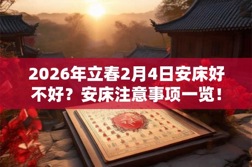 2026年立春2月4日安床好不好？安床注意事项一览！