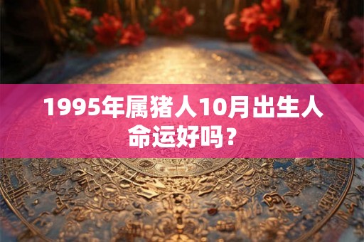 1995年属猪人10月出生人命运好吗？