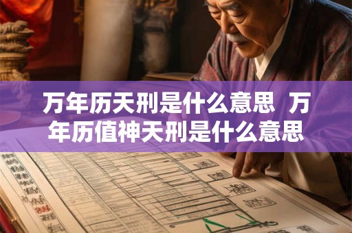 万年历天刑是什么意思  万年历值神天刑是什么意思
