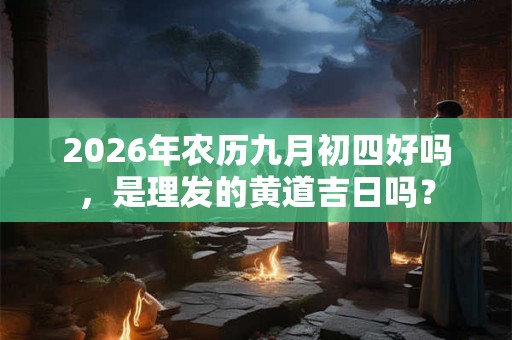 2026年农历九月初四好吗，是理发的黄道吉日吗？