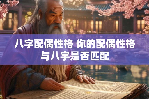 八字配偶性格 你的配偶性格与八字是否匹配
