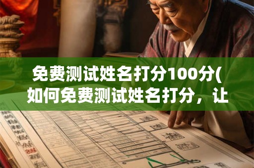 免费测试姓名打分100分(如何免费测试姓名打分，让分数达到100分？)