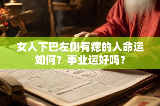 女人下巴左侧有痣的人命运如何？事业运好吗？
