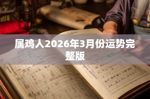 属鸡人2026年3月份运势完整版