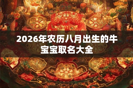 2026年农历八月出生的牛宝宝取名大全
