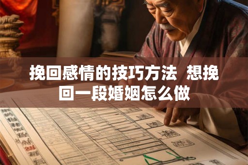 挽回感情的技巧方法  想挽回一段婚姻怎么做