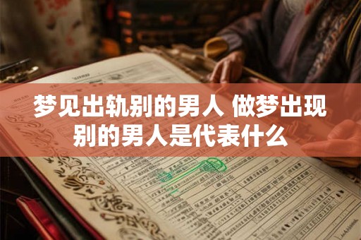 梦见出轨别的男人 做梦出现别的男人是代表什么