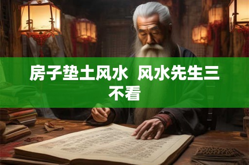 房子垫土风水 风水先生三不看 房子垫土风水 风水先生三不看